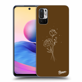 Hülle für Xiaomi Redmi Note 10 5G - Brown flowers