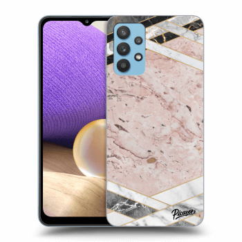 Hülle für Samsung Galaxy A32 4G SM-A325F - Pink geometry