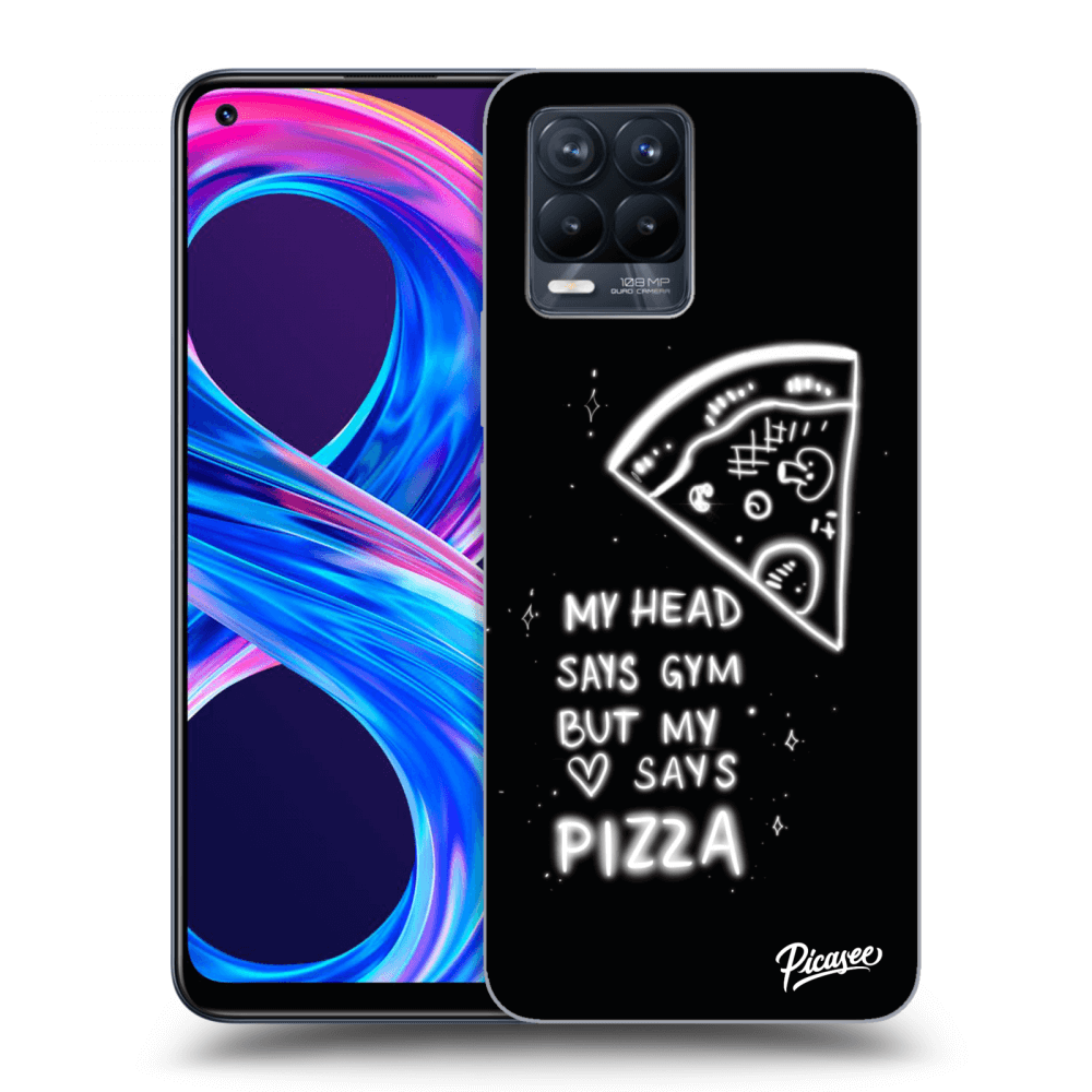 Picasee Realme 8 Pro Hülle - Schwarzes Silikon - Pizza