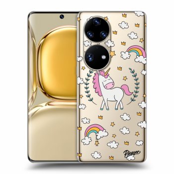 Hülle für Huawei P50 - Einhorn Sternenhimmel