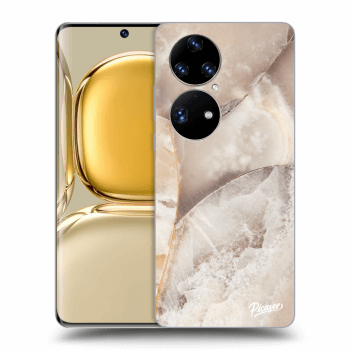 Hülle für Huawei P50 - Cream marble