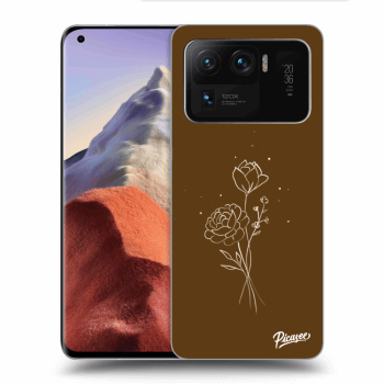Hülle für Xiaomi Mi 11 Ultra - Brown flowers