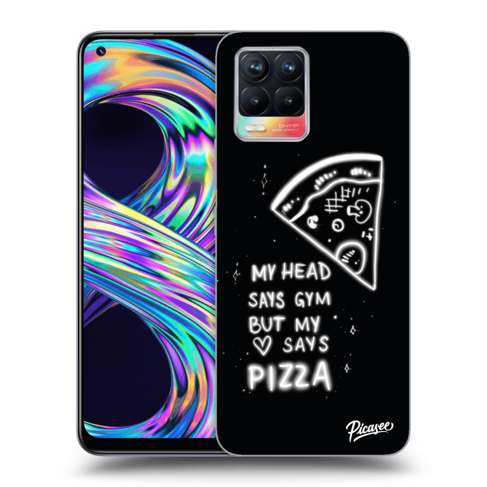 Picasee Realme 8 4G Hülle - Schwarzes Silikon - Pizza