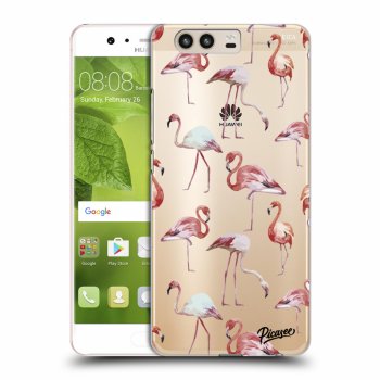 Picasee Huawei P10 Hülle - Transparentes Silikon - Flamingos