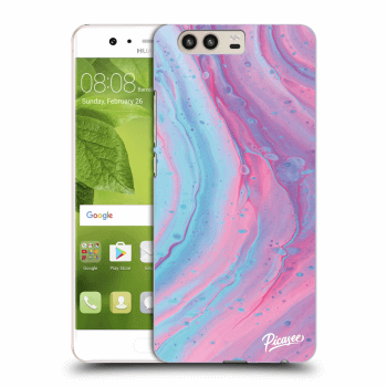 Picasee Huawei P10 Hülle - Transparentes Silikon - Pink liquid