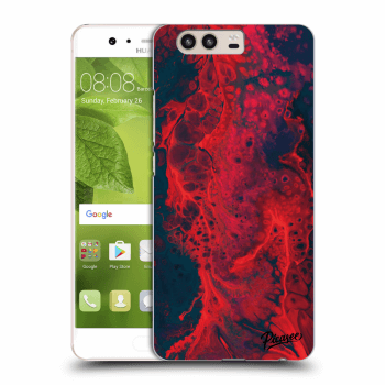 Picasee Huawei P10 Hülle - Transparentes Silikon - Organic red