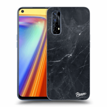 Picasee Realme 7 Hülle - Transparentes Silikon - Black marble