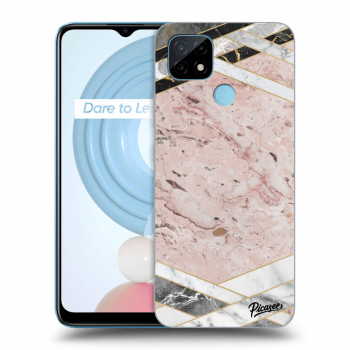 Hülle für Realme C21 - Pink geometry