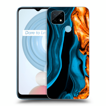 Hülle für Realme C21 - Gold blue