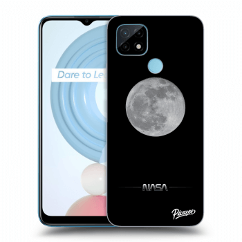 Picasee Realme C21 Hülle - Schwarzes Silikon - Moon Minimal