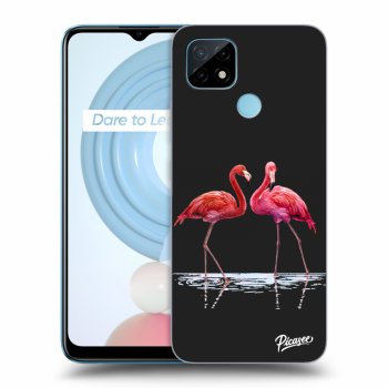 Hülle für Realme C21 - Flamingos zu zweit