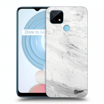 Hülle für Realme C21 - White marble