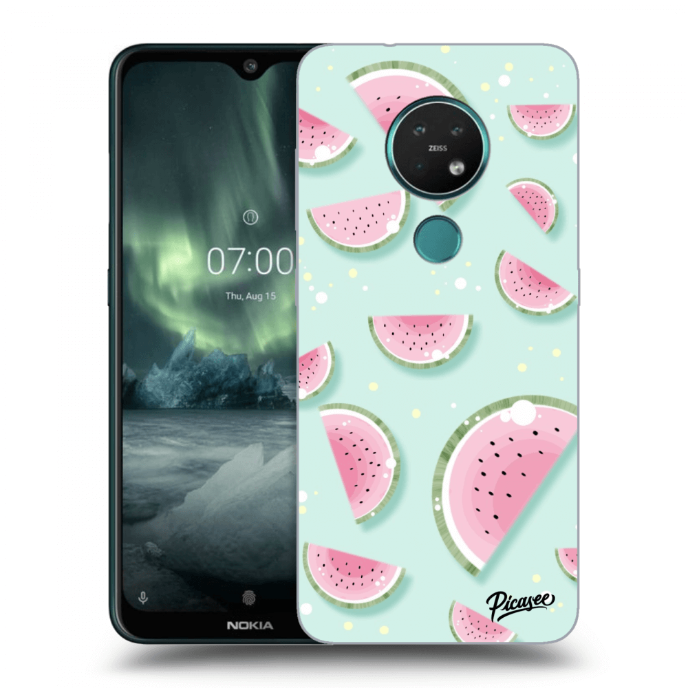 Picasee Nokia 7.2 Hülle - Schwarzes Silikon - Watermelon 2