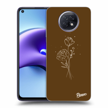 Hülle für Xiaomi Redmi Note 9T - Brown flowers