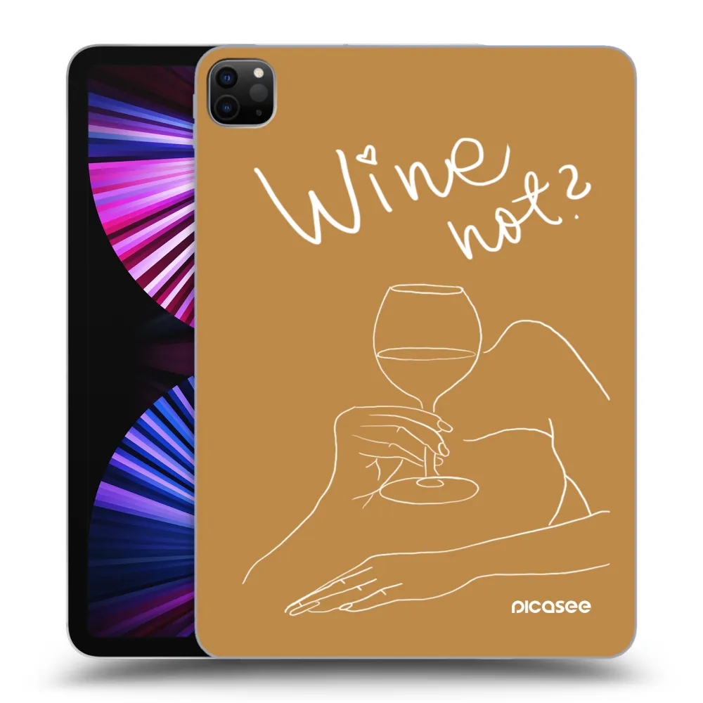 Picasee Schwarze Silikonhülle für Apple iPad Pro 11" 2021 (3.gen) - Wine not