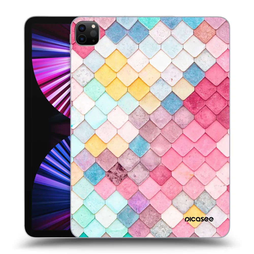 Picasee Schwarze Silikonhülle für Apple iPad Pro 11" 2021 (3.gen) - Farbiges Dach