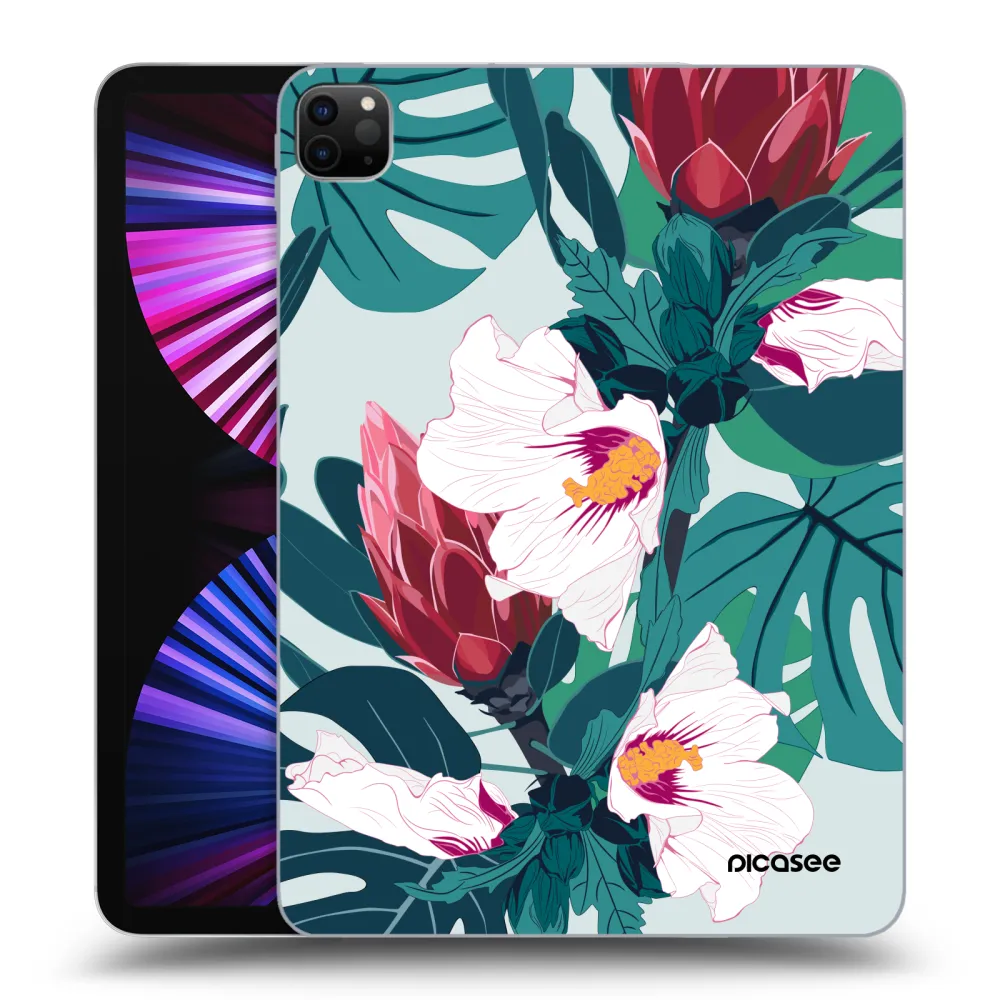 Picasee Schwarze Silikonhülle für Apple iPad Pro 11" 2021 (3.gen) - Rhododendron