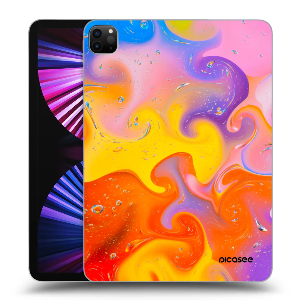 Picasee Schwarze Silikonhülle für Apple iPad Pro 11" 2021 (3.gen) - Bubbles