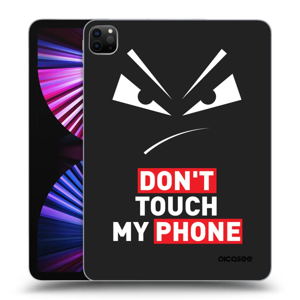 Picasee Schwarze Silikonhülle für Apple iPad Pro 11" 2021 (3.gen) - Evil Eye - Transparent