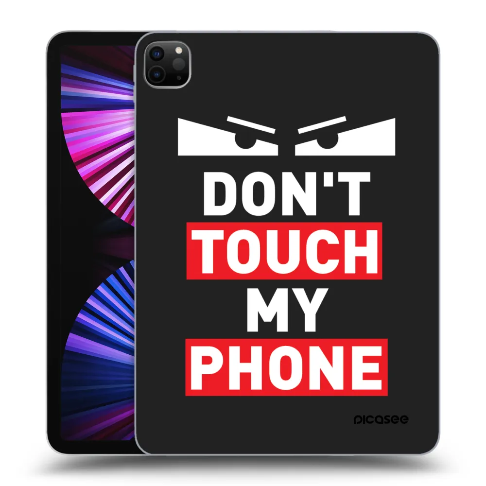 Picasee Schwarze Silikonhülle für Apple iPad Pro 11" 2021 (3.gen) - Shadow Eye - Transparent