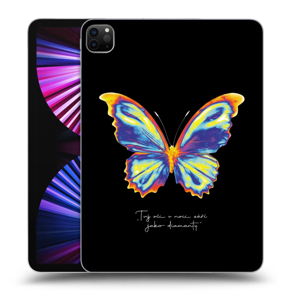 Picasee Schwarze Silikonhülle für Apple iPad Pro 11" 2021 (3.gen) - Diamanty Black