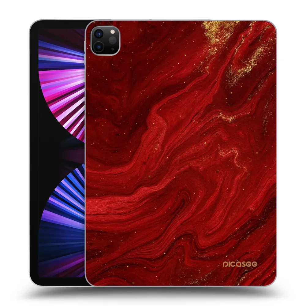 Picasee Schwarze Silikonhülle für Apple iPad Pro 11" 2021 (3.gen) - Red