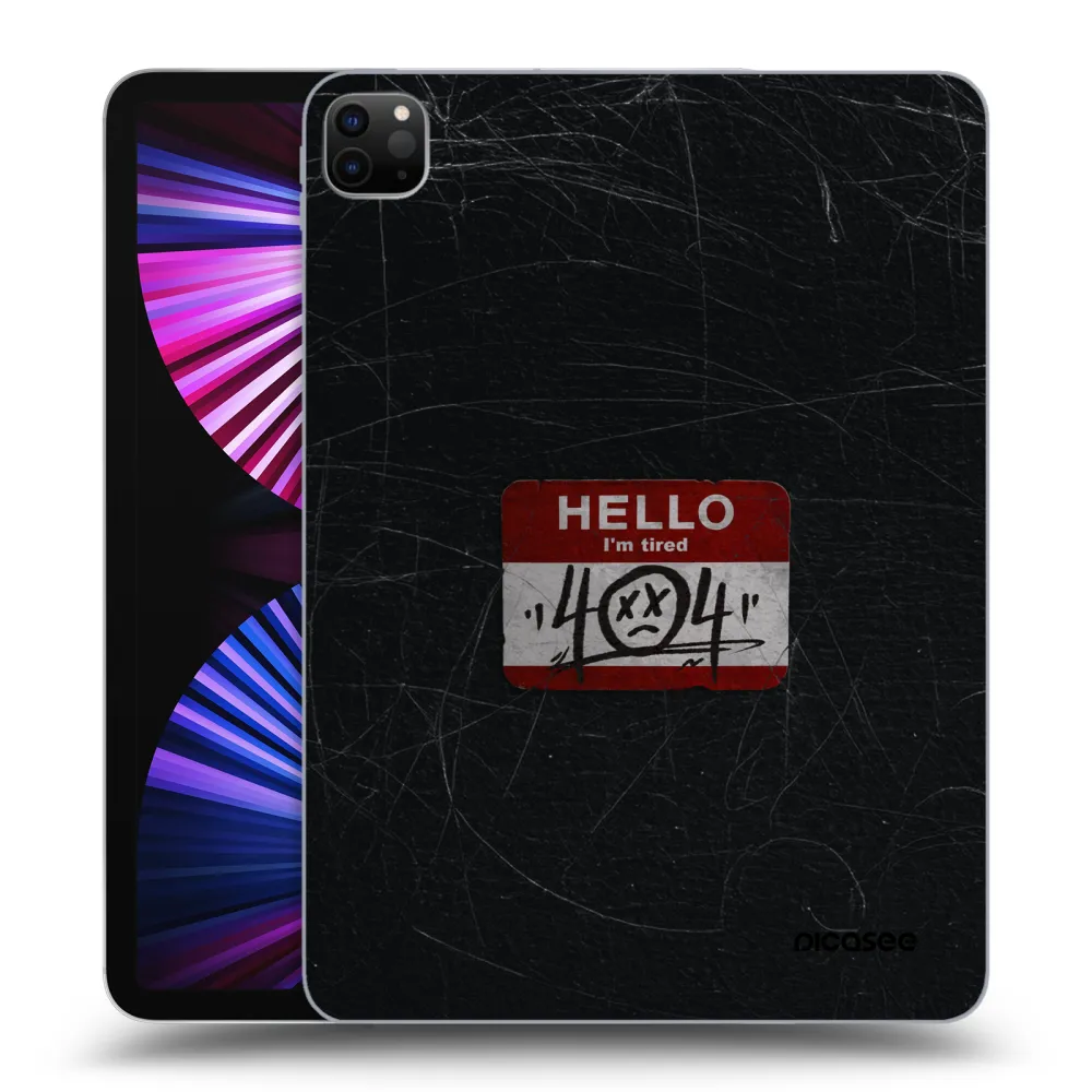 Picasee Schwarze Silikonhülle für Apple iPad Pro 11" 2021 (3.gen) - HELLO 404