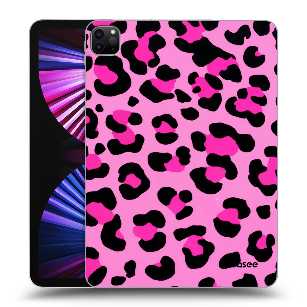 Picasee Schwarze Silikonhülle für Apple iPad Pro 11" 2021 (3.gen) - Pink Tiger