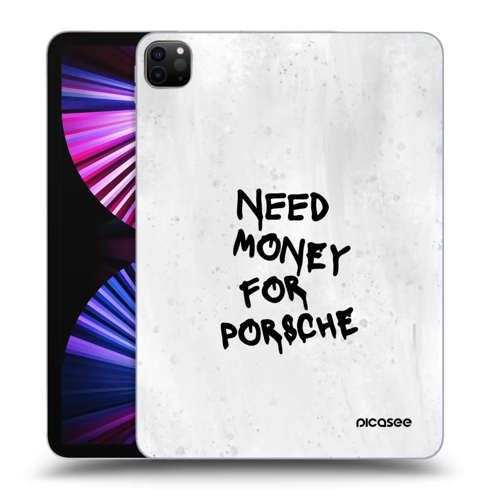 Picasee Schwarze Silikonhülle für Apple iPad Pro 11" 2021 (3.gen) - White Dollar