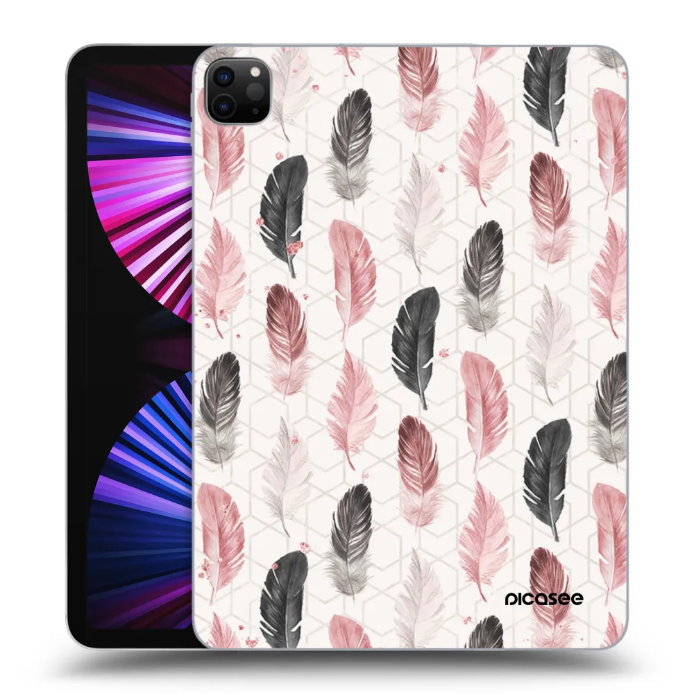 Picasee Schwarze Silikonhülle für Apple iPad Pro 11" 2021 (3.gen) - Feder 2