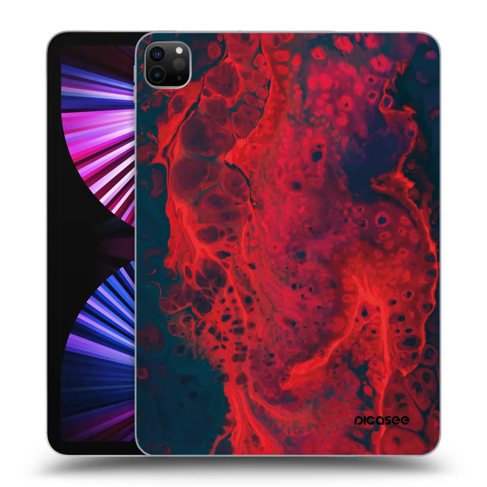 Picasee Schwarze Silikonhülle für Apple iPad Pro 11" 2021 (3.gen) - Organic red