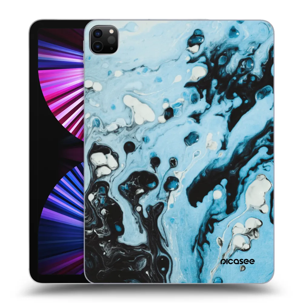 Picasee Schwarze Silikonhülle für Apple iPad Pro 11" 2021 (3.gen) - Organic blue