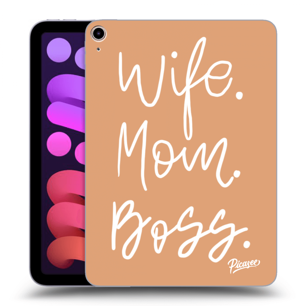 Picasee transparente Silikonhülle für Apple iPad mini 2021 (6. gen) - Boss Mama