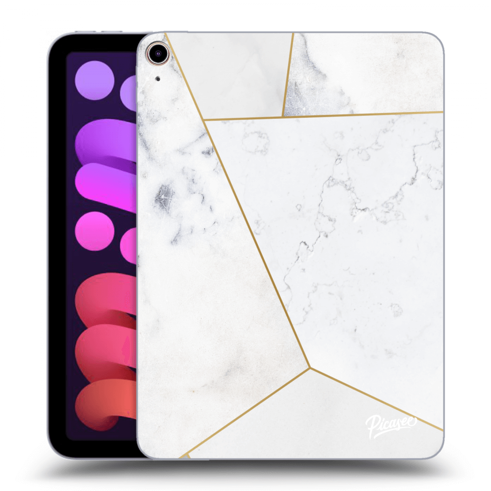 Picasee transparente Silikonhülle für Apple iPad mini 2021 (6. gen) - White tile