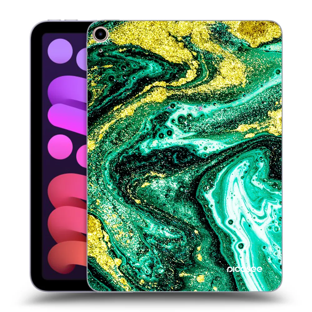 Picasee transparente Silikonhülle für Apple iPad mini 2021 (6. gen) - Green Gold