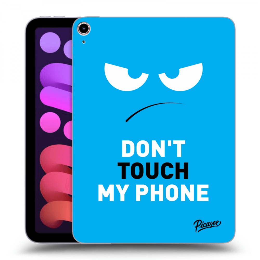 Picasee transparente Silikonhülle für Apple iPad mini 2021 (6. gen) - Angry Eyes - Blue