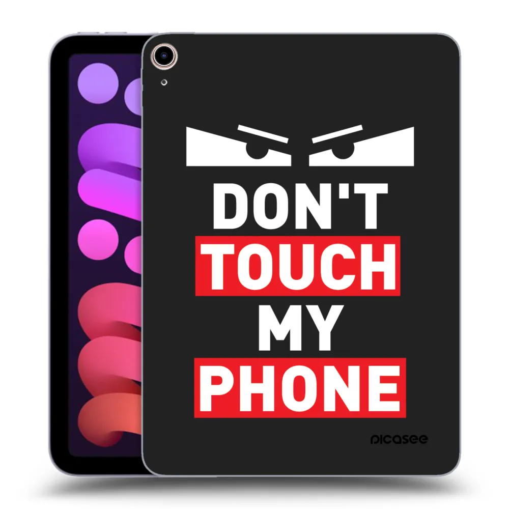 Picasee Schwarze Silikonhülle für Apple iPad mini 2021 (6. gen) - Shadow Eye - Transparent