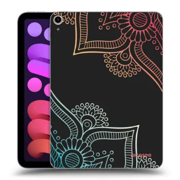 Picasee Schwarze Silikonhülle für Apple iPad mini 2021 (6. gen) - Blumenmuster