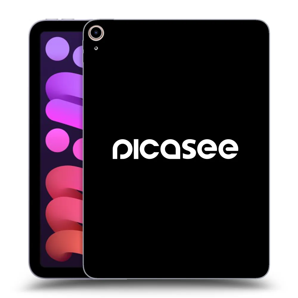 Picasee Schwarze Silikonhülle für Apple iPad mini 2021 (6. gen) - Picasee - new logo - white