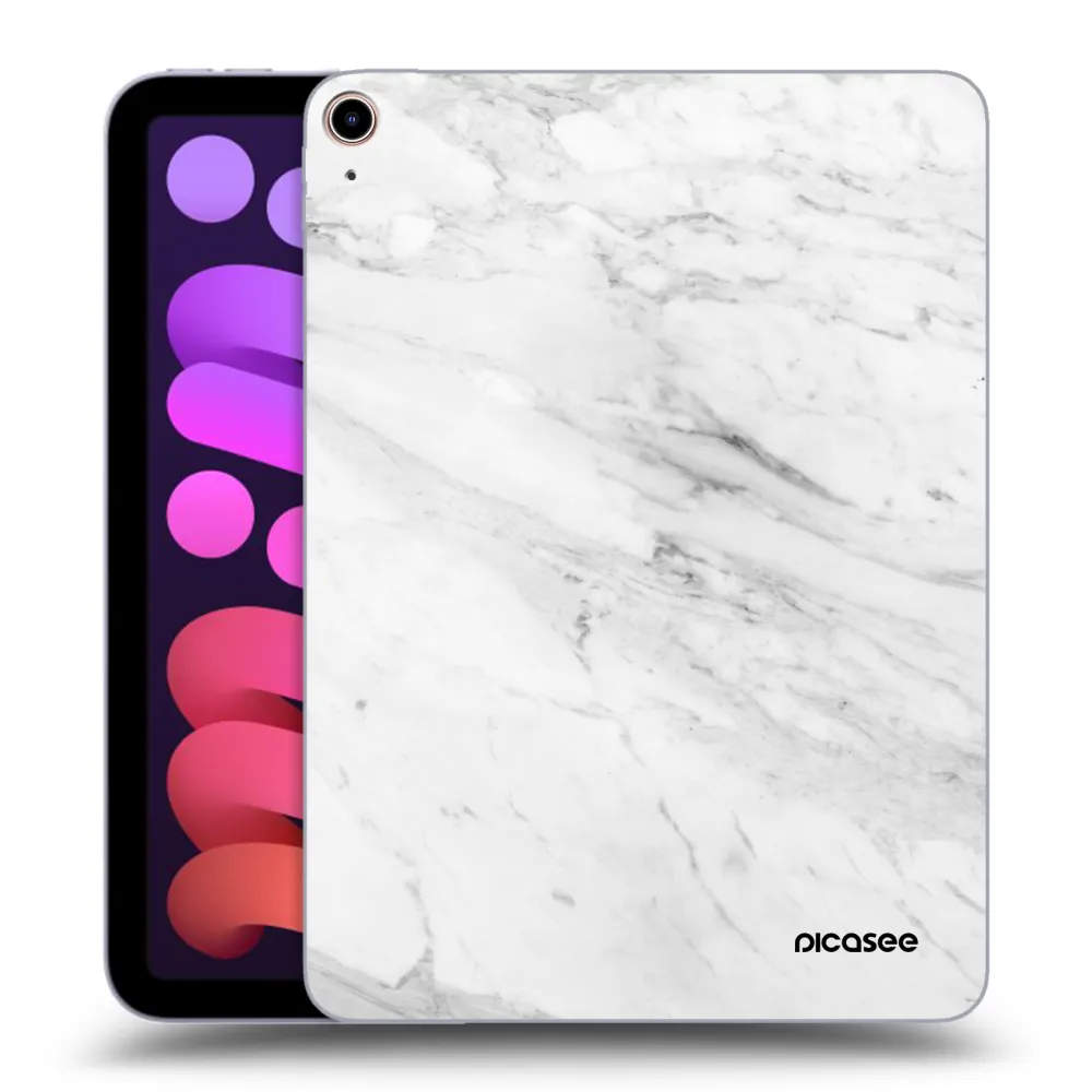 Picasee transparente Silikonhülle für Apple iPad mini 2021 (6. gen) - White marble