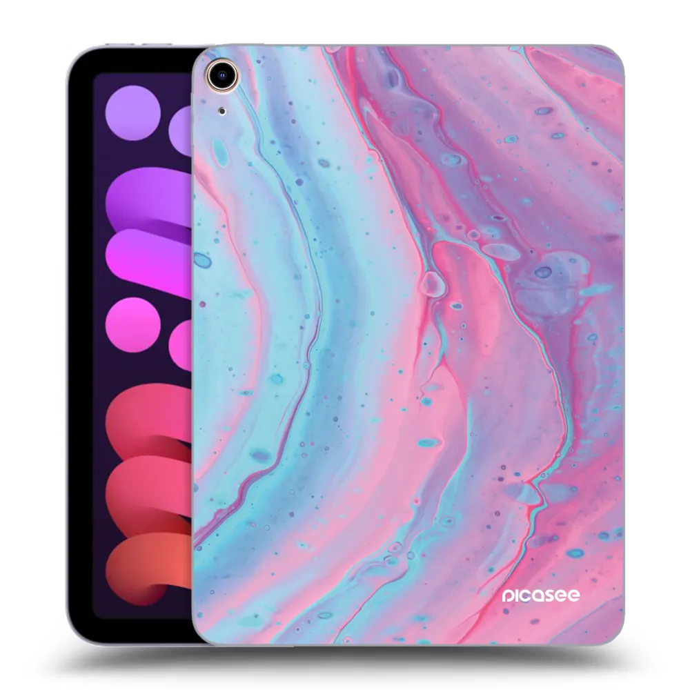 Picasee transparente Silikonhülle für Apple iPad mini 2021 (6. gen) - Pink liquid