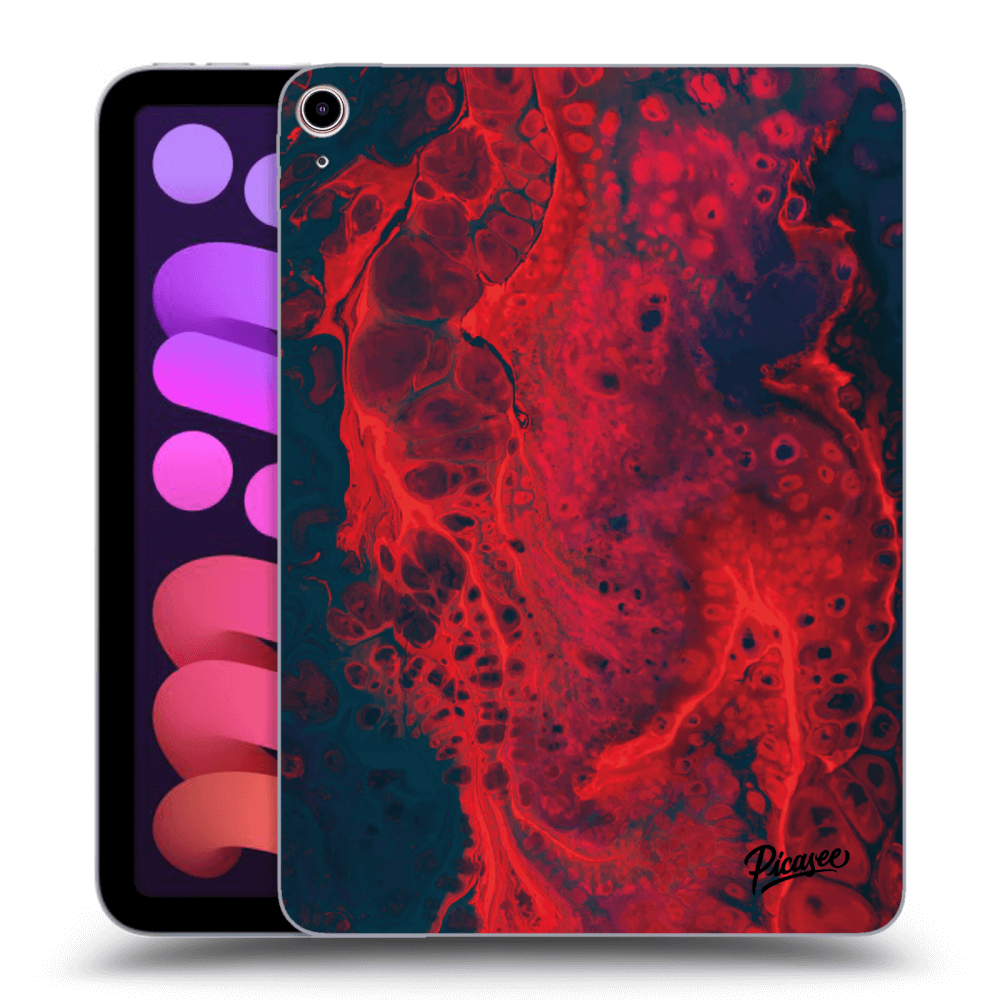 Picasee transparente Silikonhülle für Apple iPad mini 2021 (6. gen) - Organic red