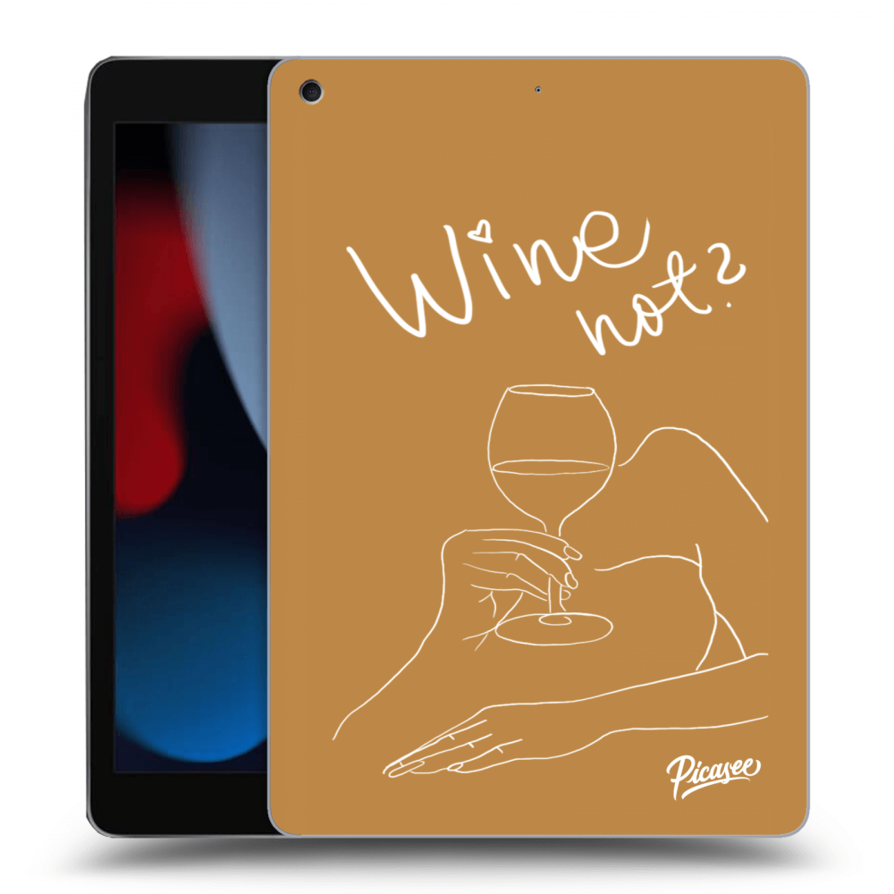 Picasee transparente Silikonhülle für Apple iPad 10.2" 2021 (9. gen) - Wine not