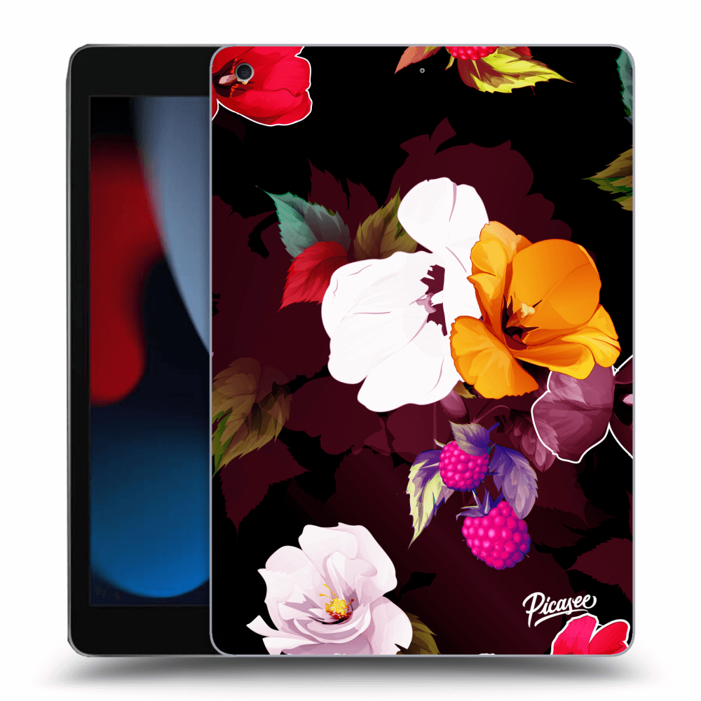 Picasee transparente Silikonhülle für Apple iPad 10.2" 2021 (9. gen) - Flowers and Berries