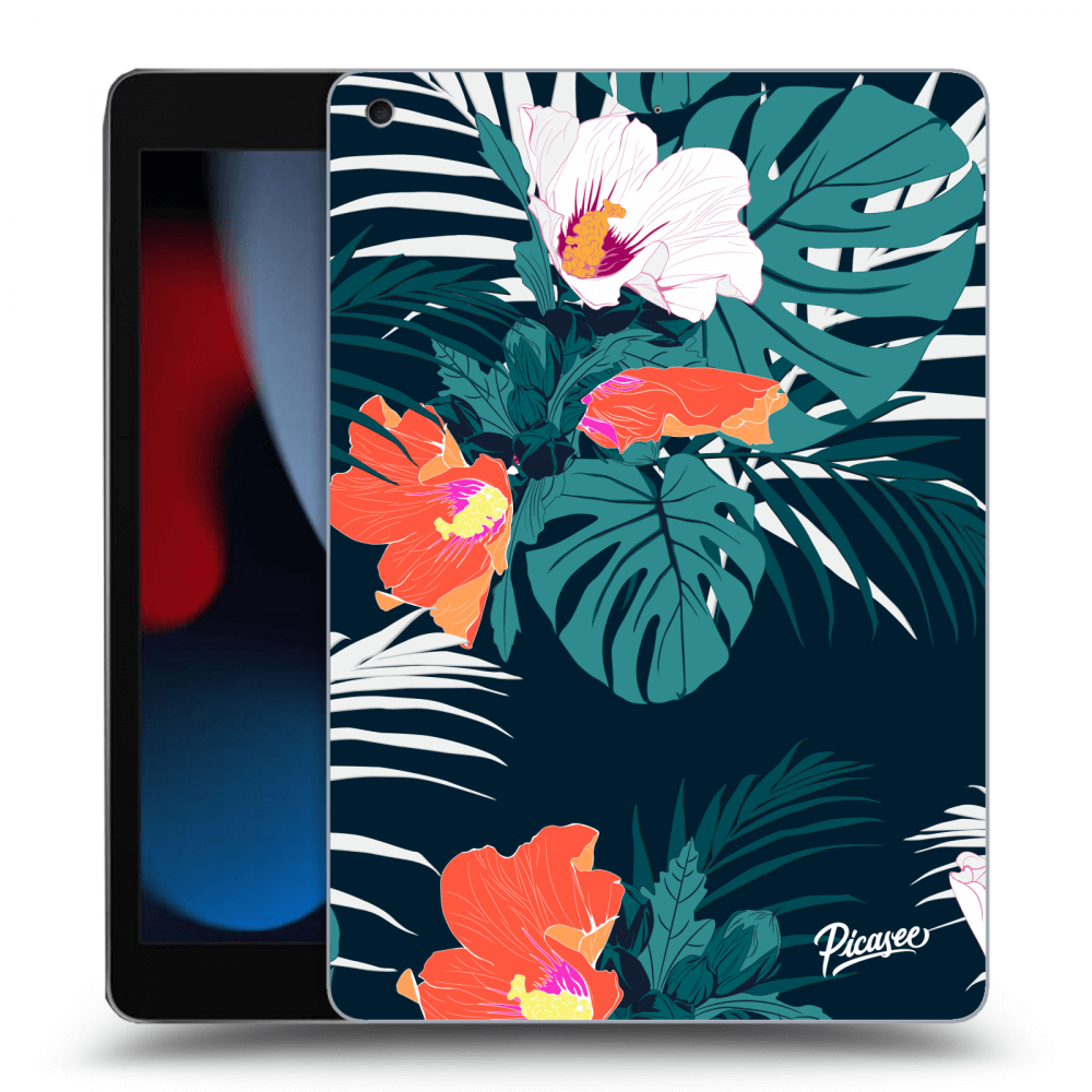 Picasee transparente Silikonhülle für Apple iPad 10.2" 2021 (9. gen) - Monstera Color