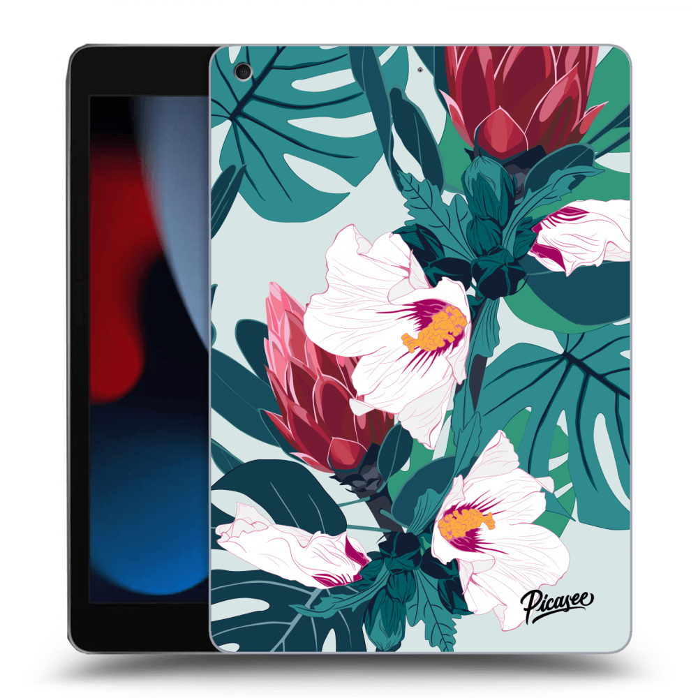 Picasee transparente Silikonhülle für Apple iPad 10.2" 2021 (9. gen) - Rhododendron