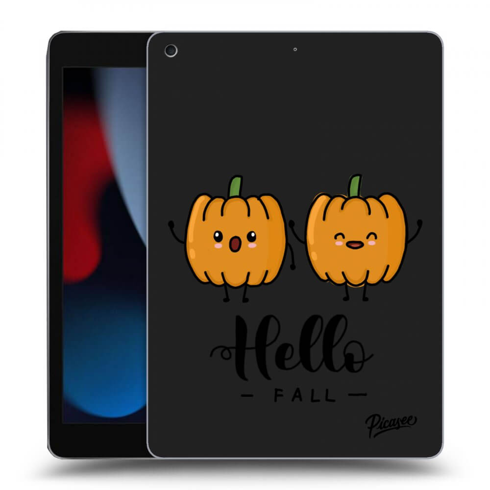 Picasee Schwarze Silikonhülle für Apple iPad 10.2" 2021 (9. gen) - Hallo Fall