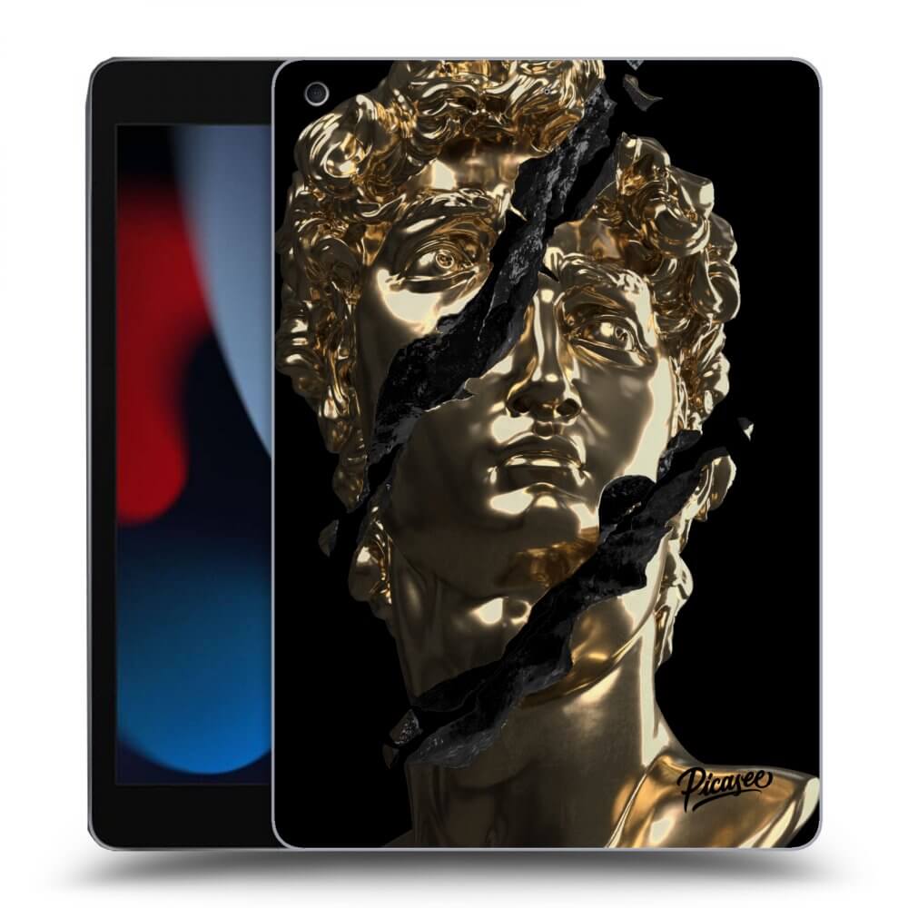 Picasee Schwarze Silikonhülle für Apple iPad 10.2" 2021 (9. gen) - Golder