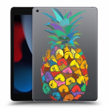 Picasee transparente Silikonhülle für Apple iPad 10.2" 2021 (9. gen) - Pineapple