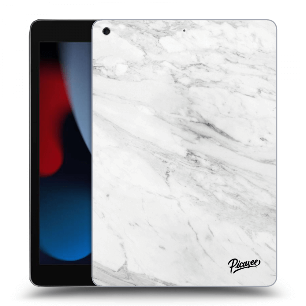 Picasee transparente Silikonhülle für Apple iPad 10.2" 2021 (9. gen) - White marble